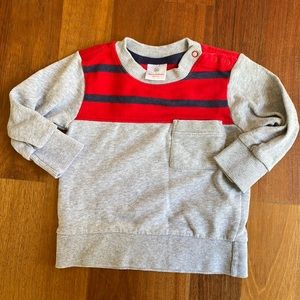 Hanna Andersson Boys Cotton Striped Sweatshirt sz 80/18-24 months